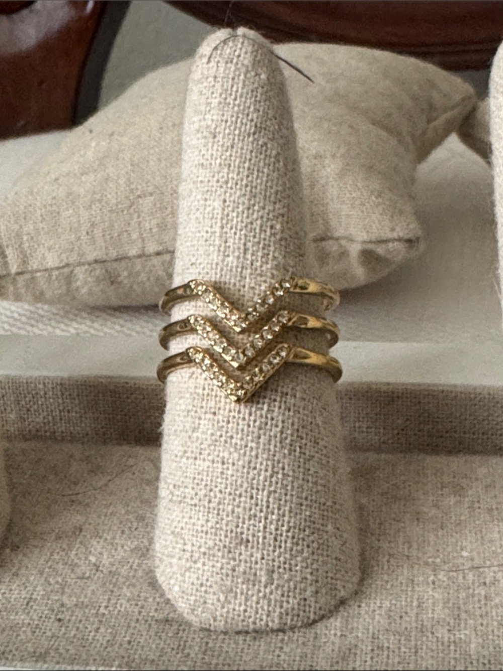 Stella & Dot Pave Chevron Ring